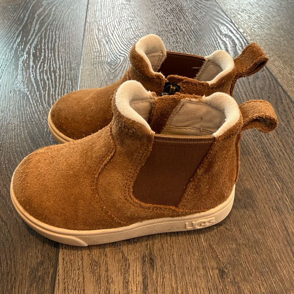 UGG Kids Tan Suede Ankle Boots